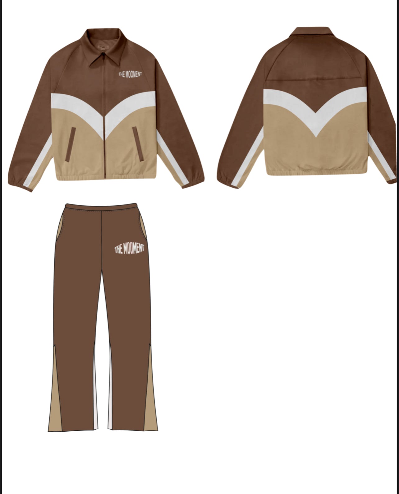 Brown windbreaker pants